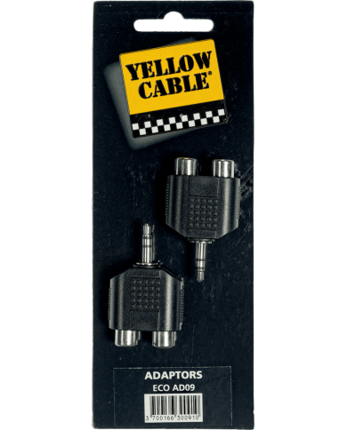 Yellow Cable Adaptateur RCA/MiniJack X2