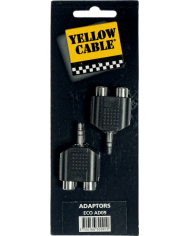 Yellow Cable Adaptateur RCA/MiniJack X2
