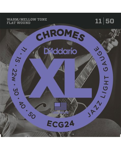 D'addario XL Chrome Filet Plat 11-50