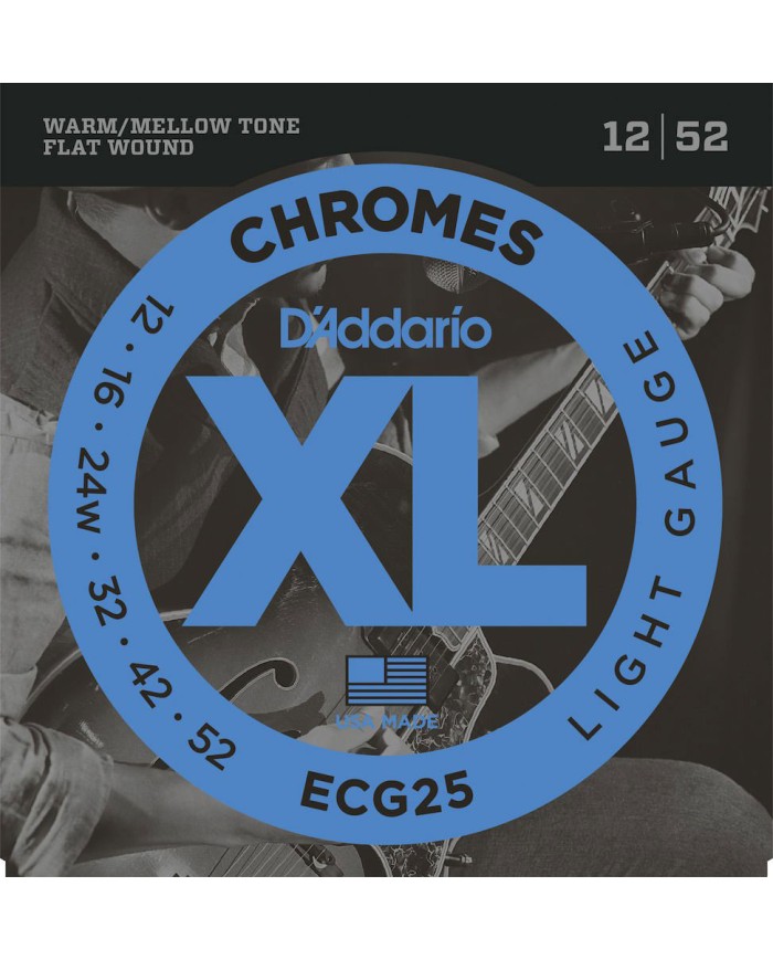 D'addario XL Chrome Filet Plat 12-52