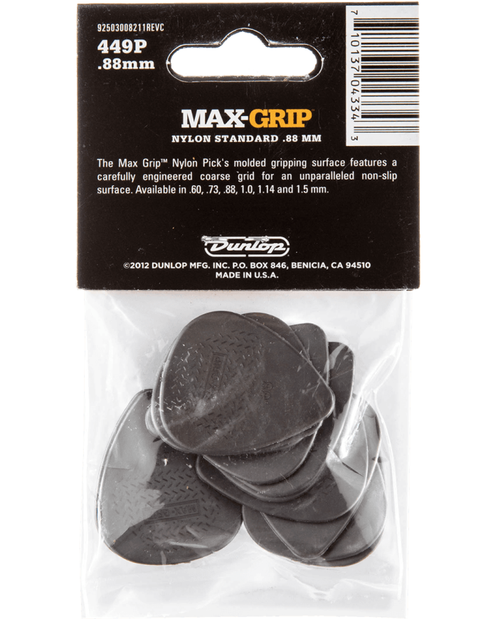 Dunlop Max Grip 0.88mm Sachet de 12