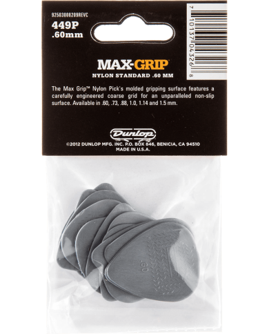 Dunlop Max Grip 0.60mm Sachet de 12
