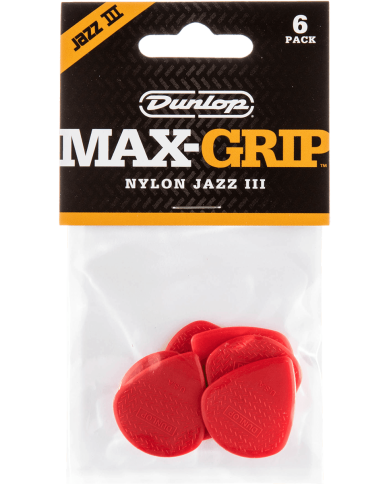 Dunlop Max Grip Jazz III Nylon Sachet de 6