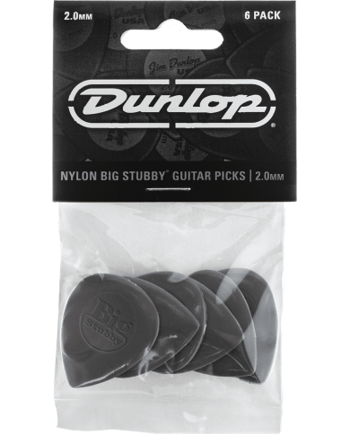 Dunlop Nylon Big Stubby Pack de 6 - 2mm