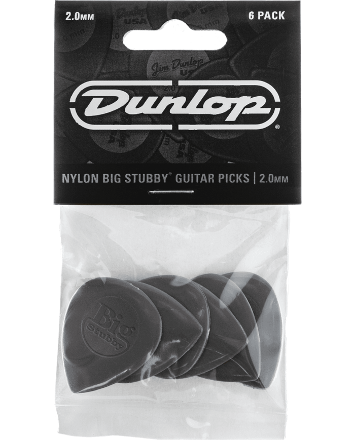 Dunlop Nylon Big Stubby Pack de 6 - 2mm