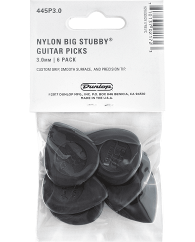 Dunlop Nylon Big Stubby Pack de 6 - 3mm